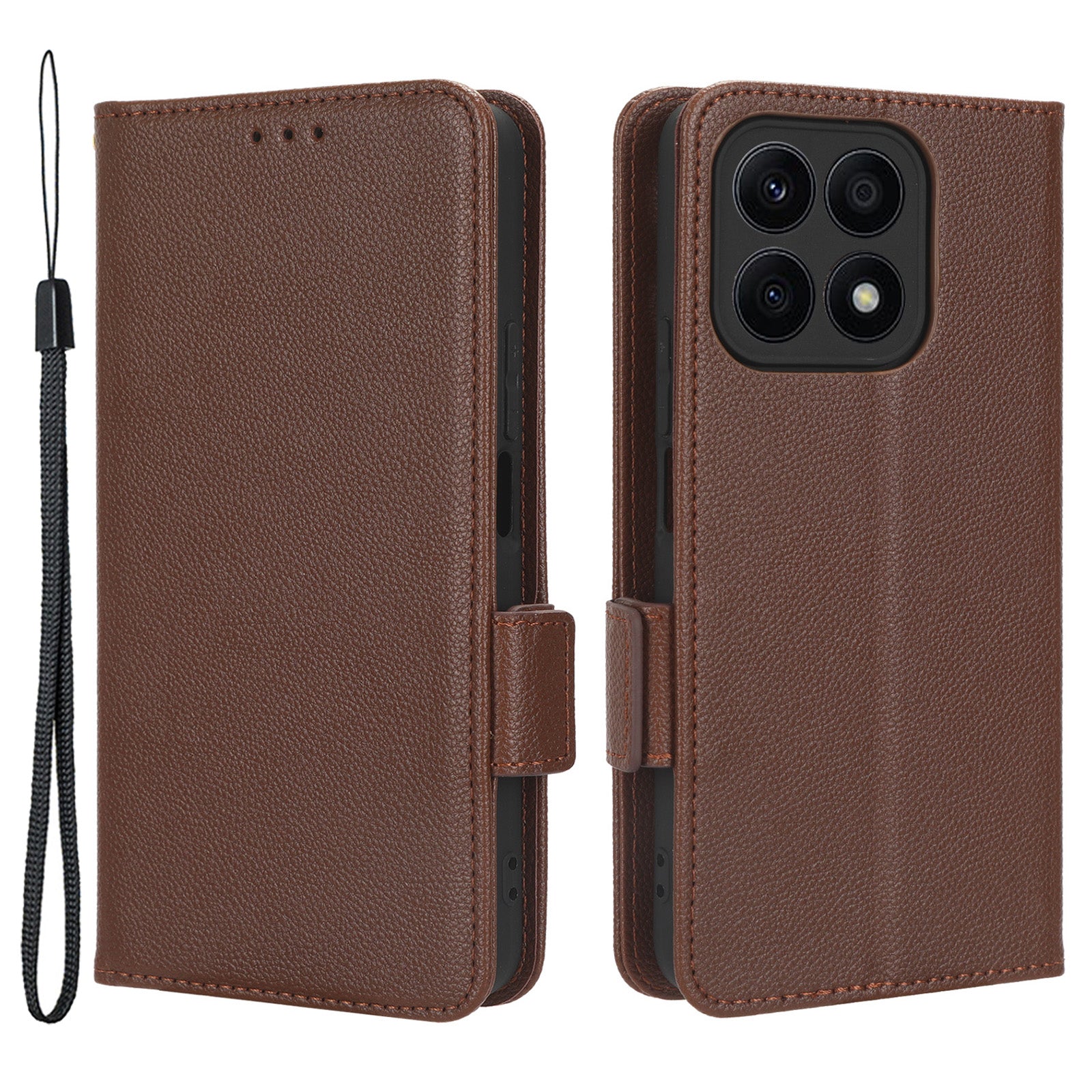 For Honor X8a 4G PU Leather Phone Case Flip Folio Stand Litchi TextureShockproof Cover with Wallet For Honor X8a 4G PU Leather Phone Case Flip Folio Stand Litchi TextureShockproof Cover with Wallet
